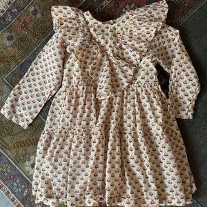 Pink Chicken Ruffle Dress 4Y